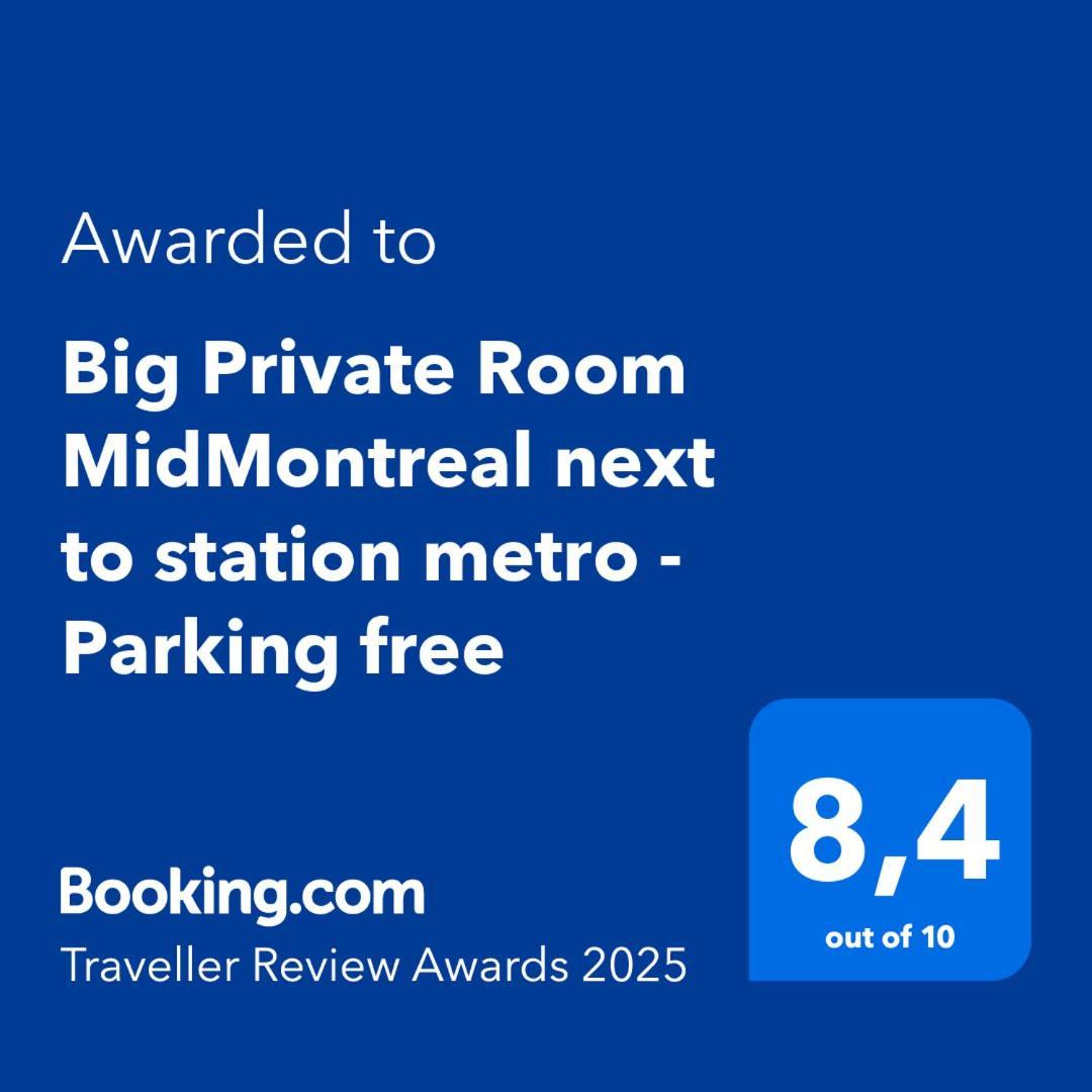 Big Private Room Midmontreal Next To Station Metro - Parking Free 외부 사진